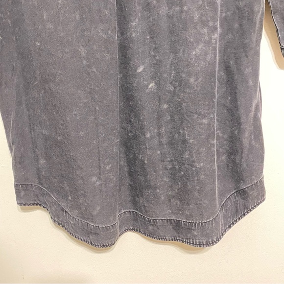 For The Republic Black Lyocell  Long Sleeved Shirt Dress size Large - Picture 12 of 15